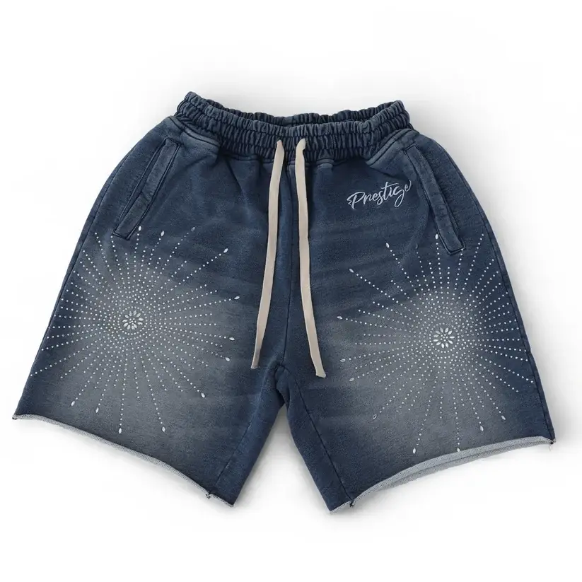 Prestige Blue Star Rhinestone Shorts (1)