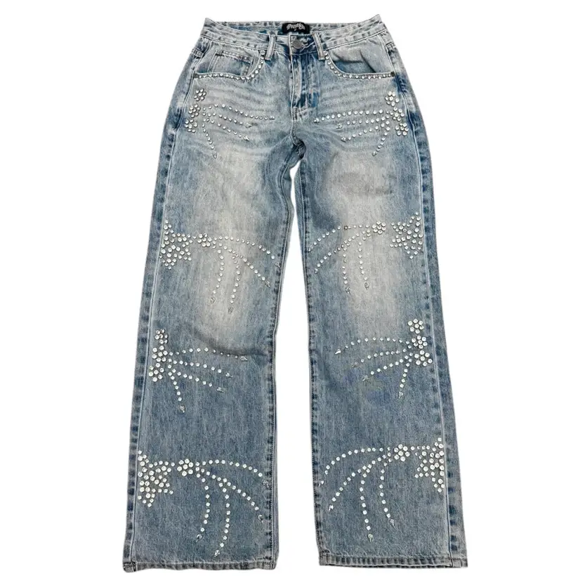 Prestige Crystal Cascade Denim Jeans